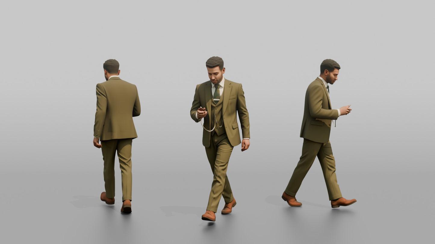 Groom Checking His Pocket Watch