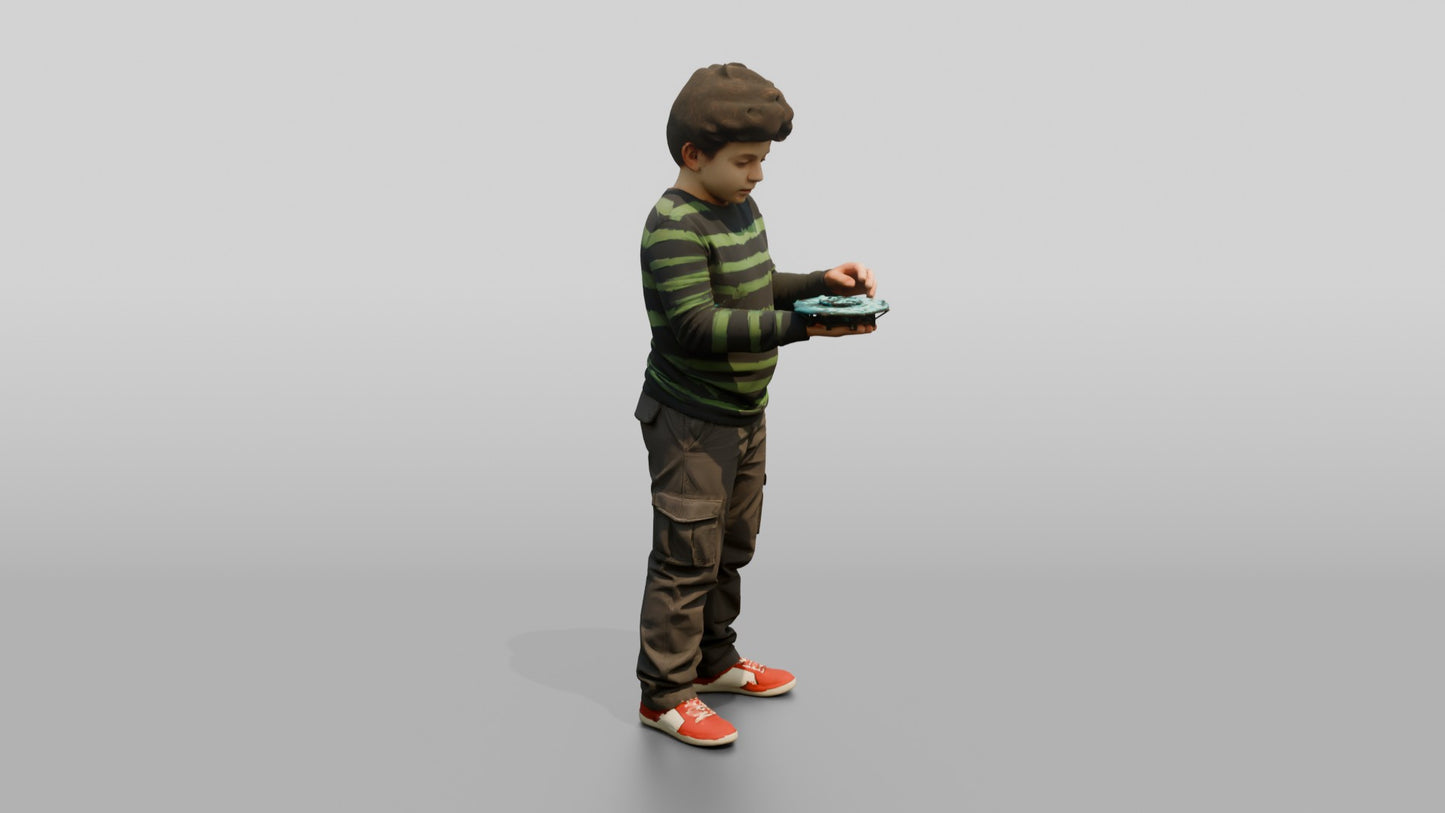 Boy Launching Toy Drone