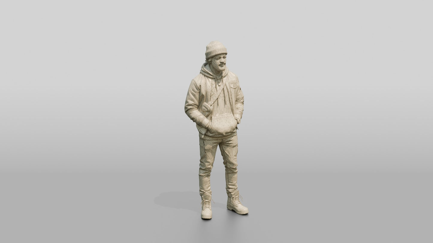 African-American Man in Bomber Jacket and Timberlands