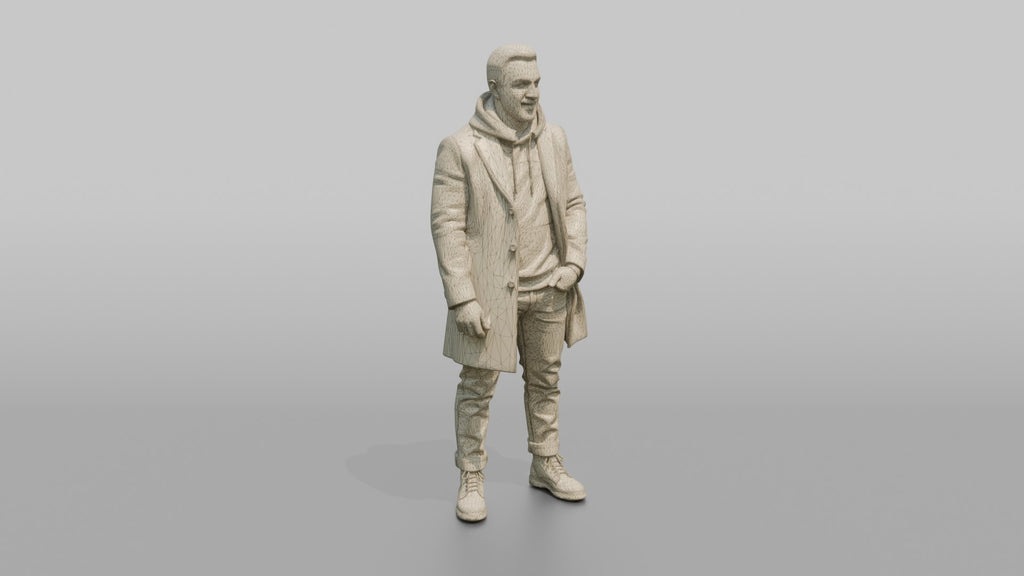 Middle Eastern Man in Long Overcoat and Boots