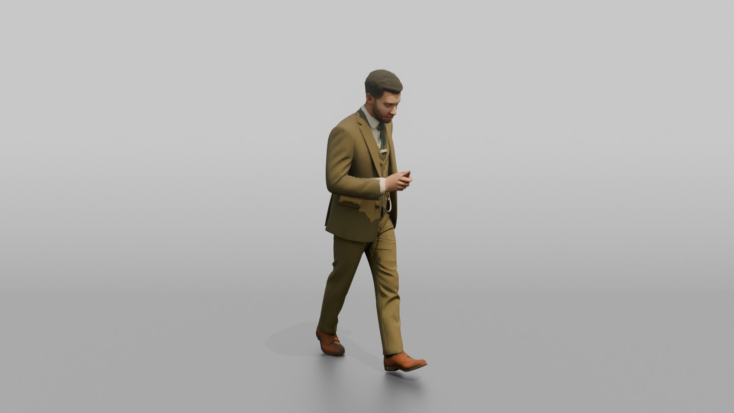 Groom Checking His Pocket Watch