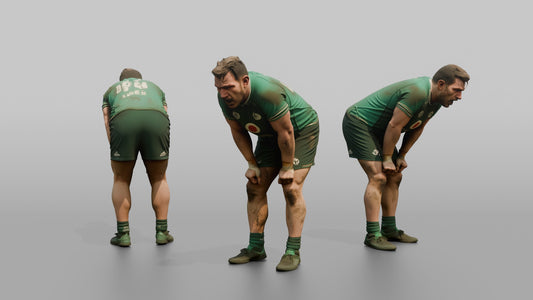 Irish Forward Catching His Breath Post-Match