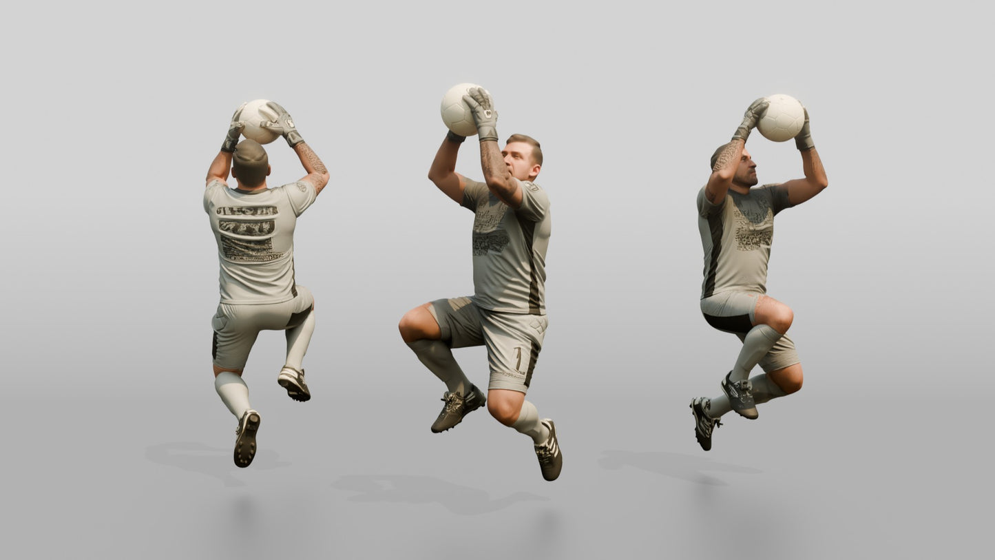 Goalkeeper Catching a High Cross