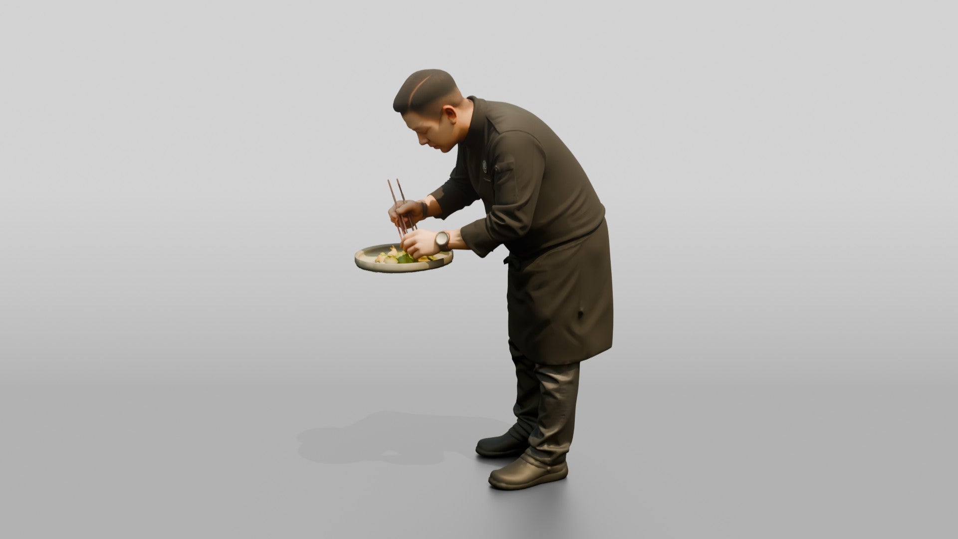 Head Chef Plating Microgreens