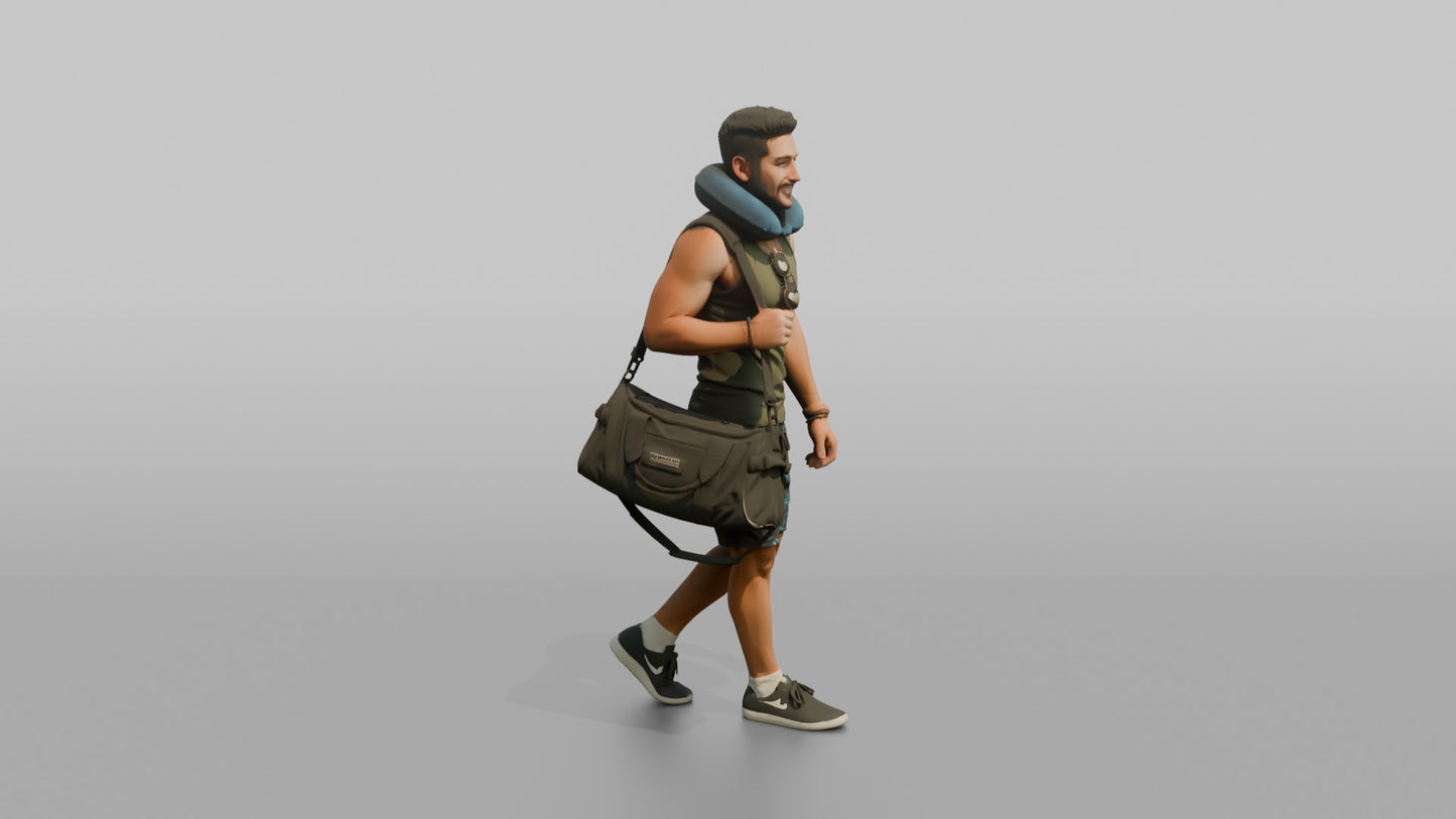 Vacationer Wearing Tank Top