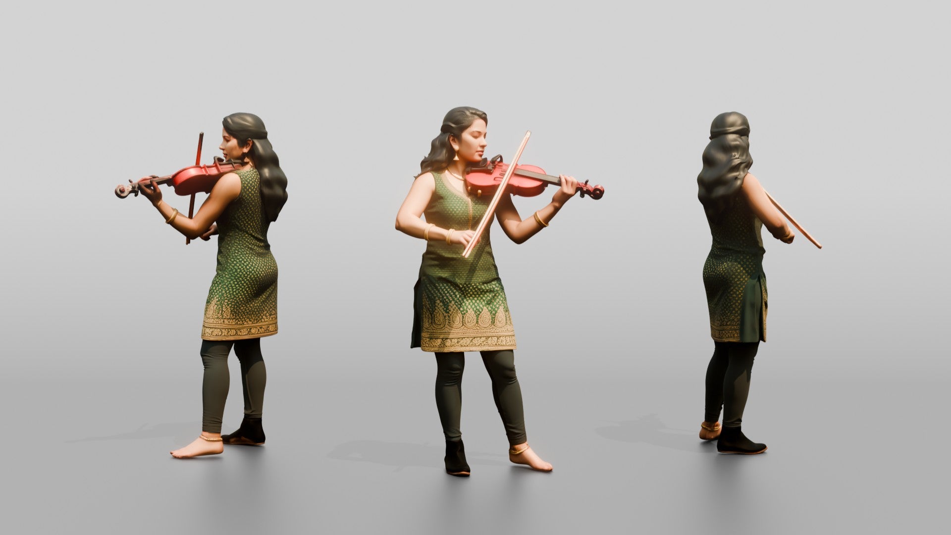 Fusion Violinist Playing Electric Violin