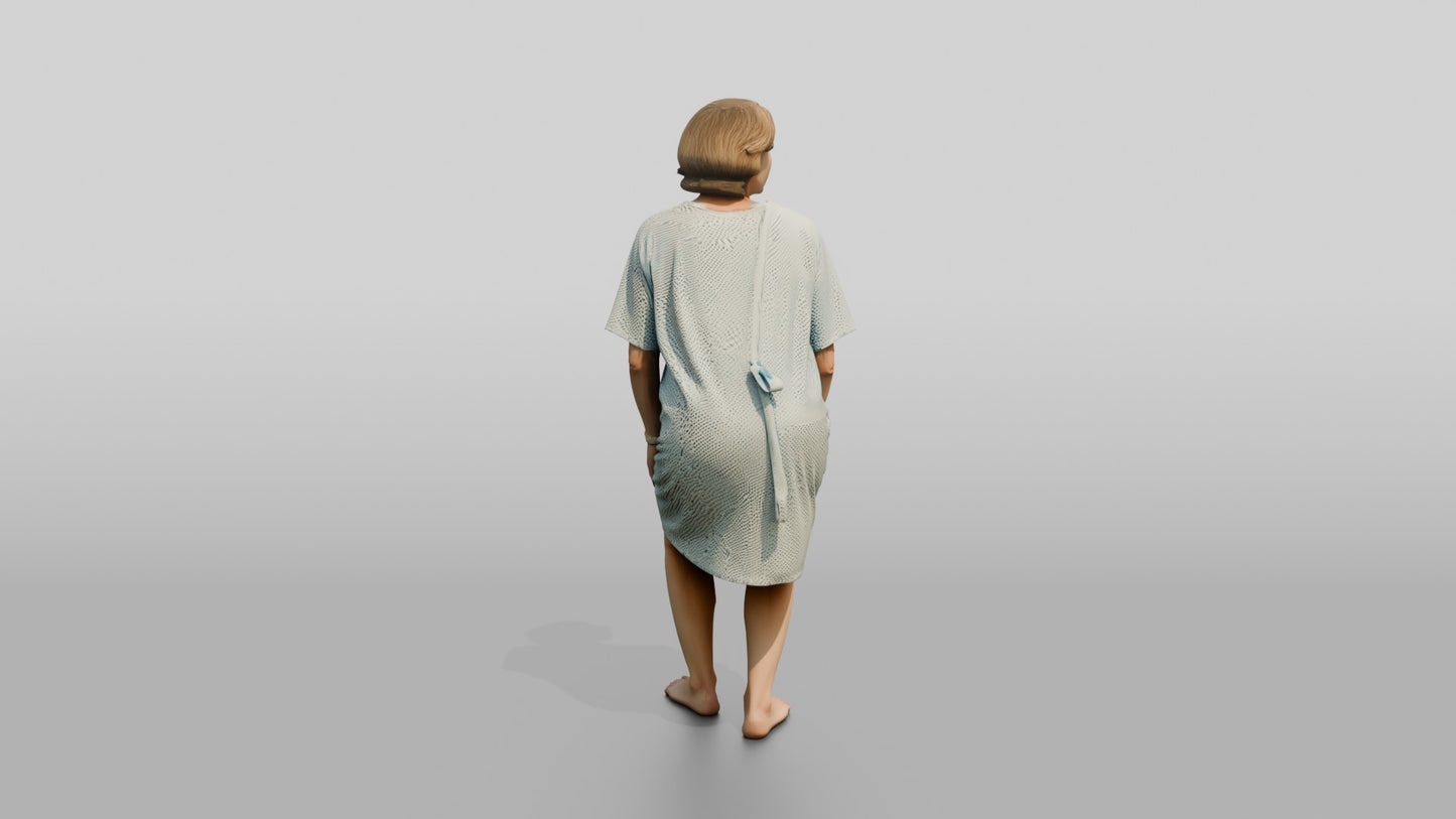 Woman Patient Walking Off Balance