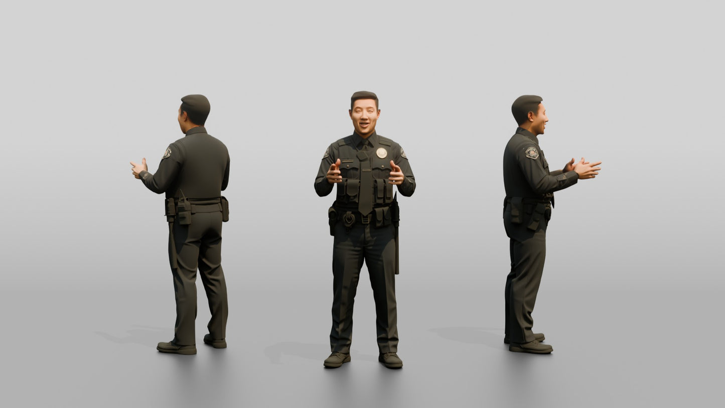 Police Officer Explaining a Point