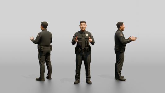 Police Officer Explaining a Point