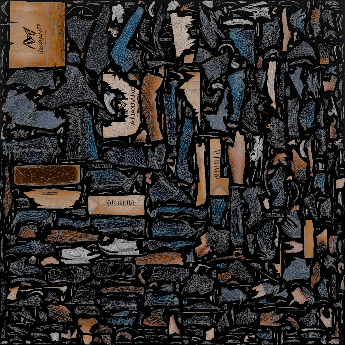 Athletic Young Egyptian Man Holding a Shopping Bag - UV layout, base color map