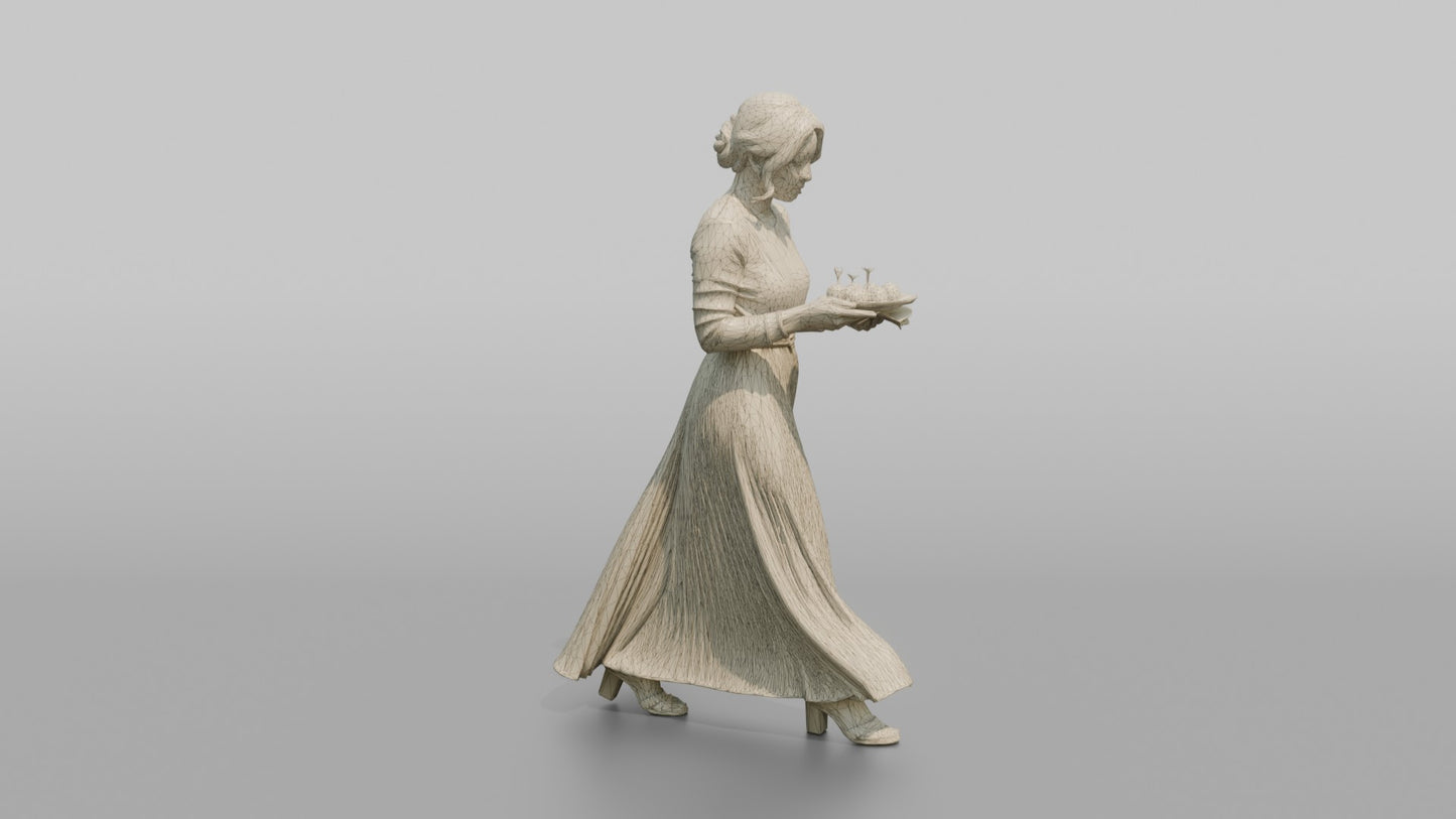 Wedding Guest Carrying a Plate of Appetizers