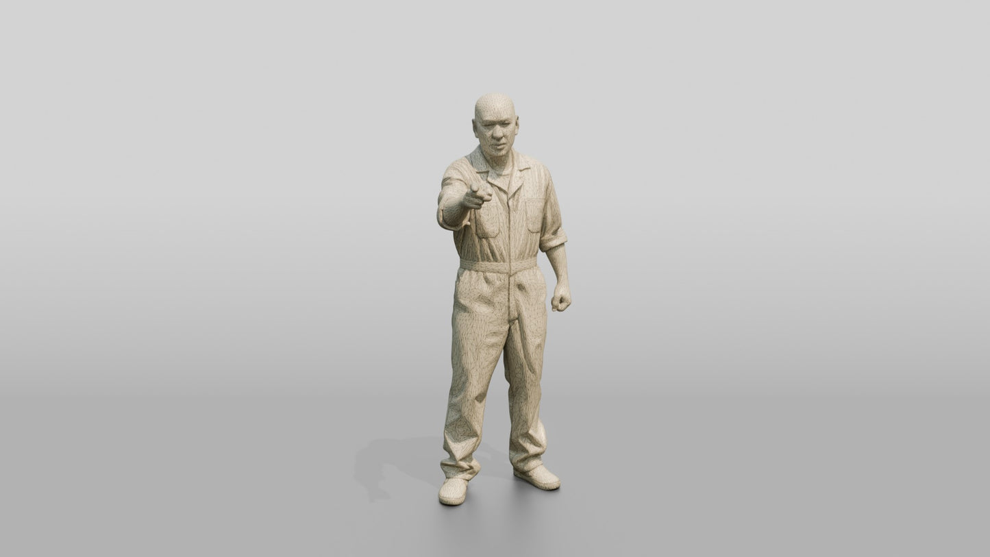 East Asian Male Prisoner in an Orange Jumpsuit