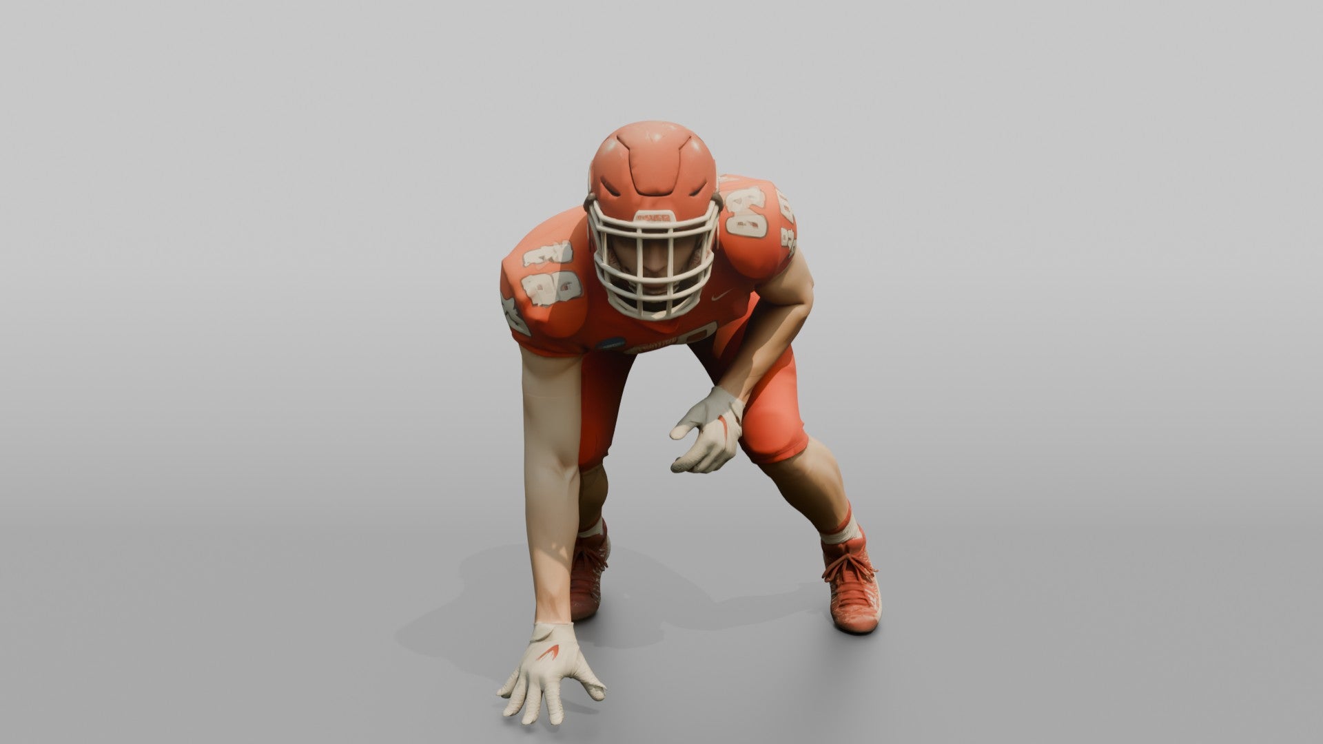 Wide Receiver in a Sprinter's Stance