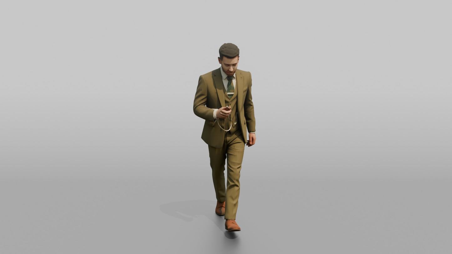 Groom Checking His Pocket Watch
