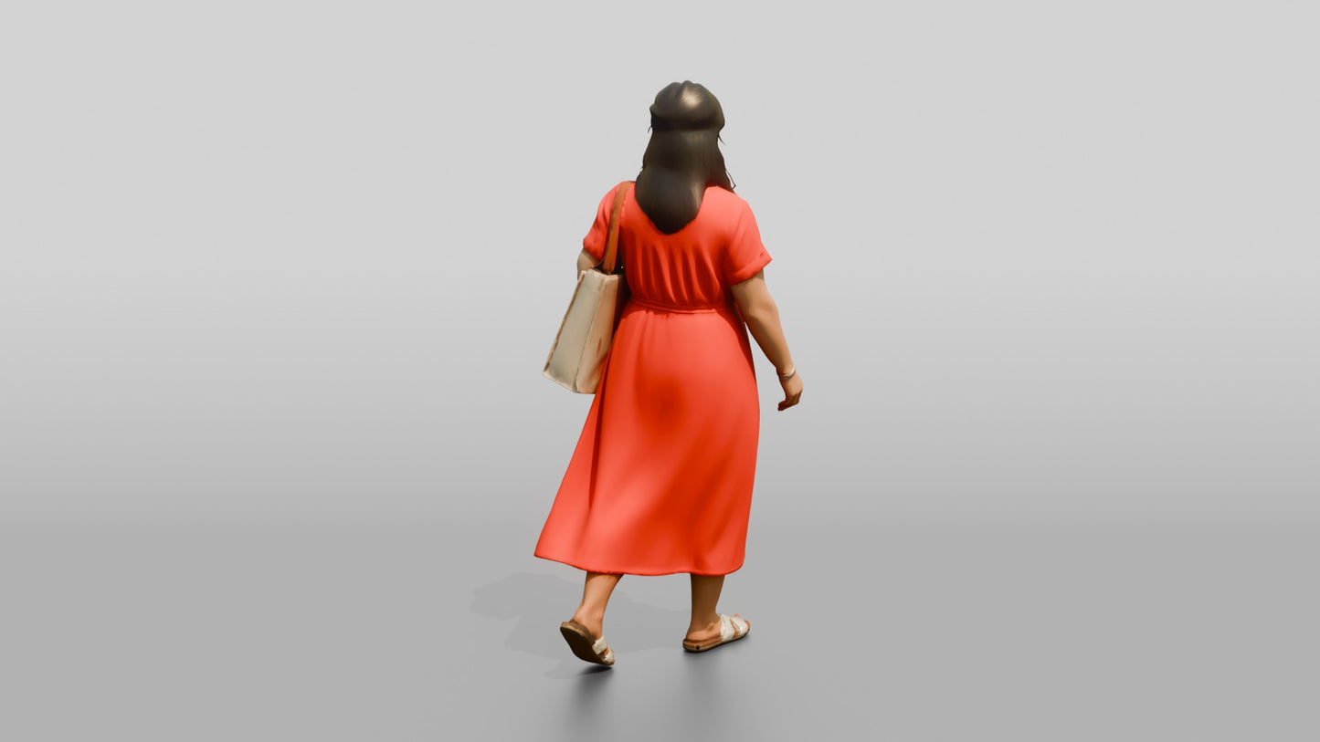 Plus-Size Maltese Woman Carrying a Tote Bag