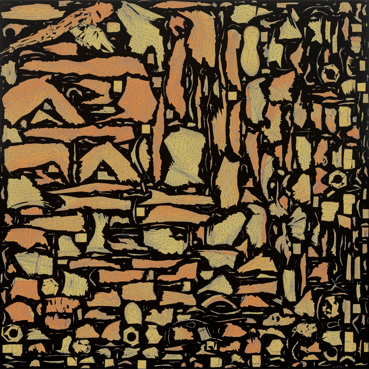 Weightlifter Woman Holding Two Dumbbells At The Sides Mid-lunge - UV layout, metallic roughness map