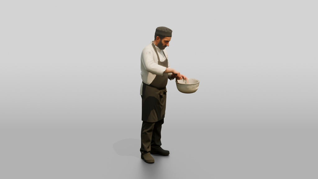 Chef Whisking an Emulsion