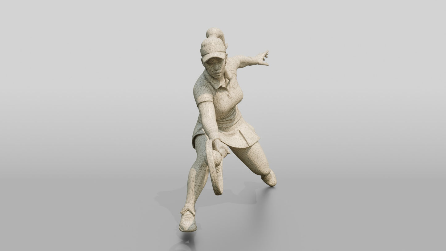 Female Tennis Player Hitting a Backhand Slice