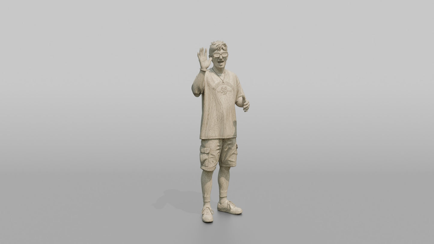 British Man Gesturing While Talking