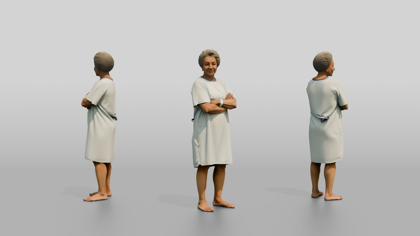 Elderly Woman Patient Smiling with Arms Crossed