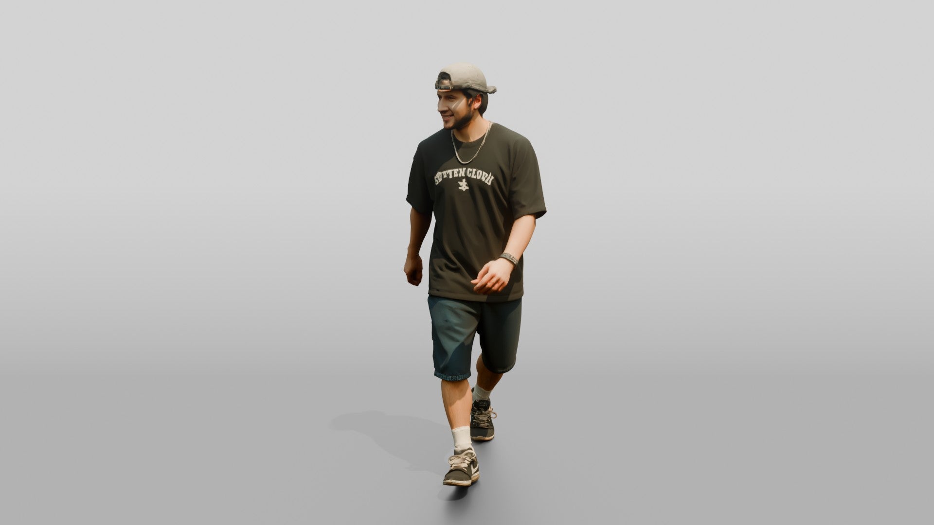 Latino Man Skating Down the Boardwalk