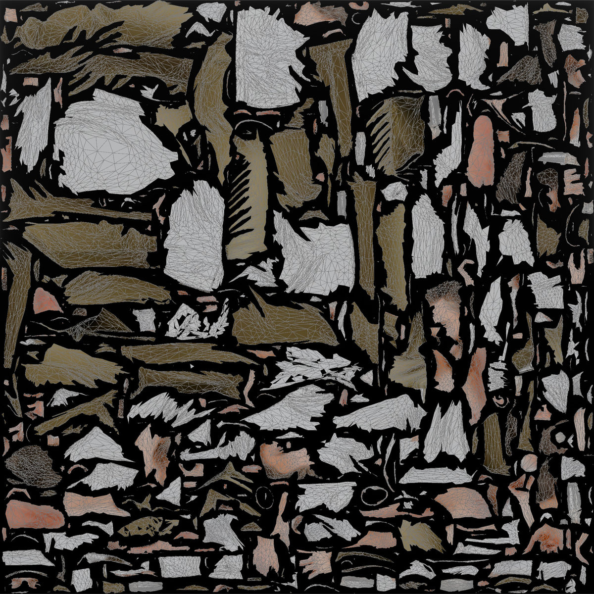 Older Man Dancing with a Drink - UV layout, base color map