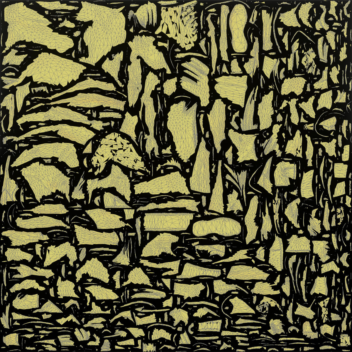 Man Squatting with Chalk and Belt - UV layout, metallic roughness map