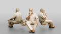 Stocky Elderly Persian Man Eating an Ice Cream Cone