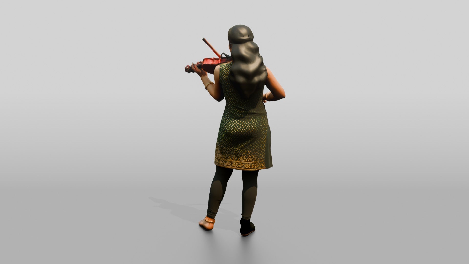 Fusion Violinist Playing Electric Violin