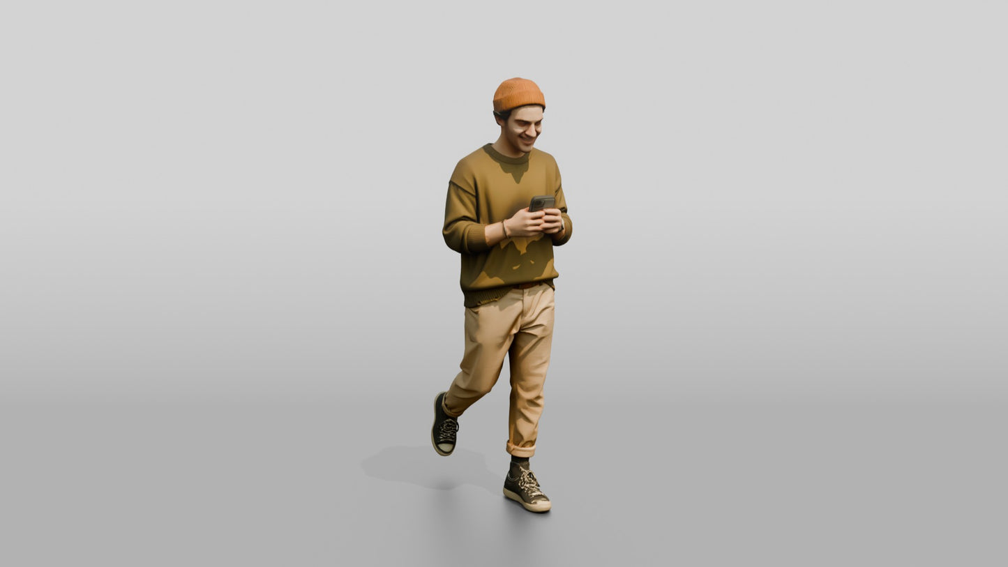 Casual Student Urban Creative Man 01