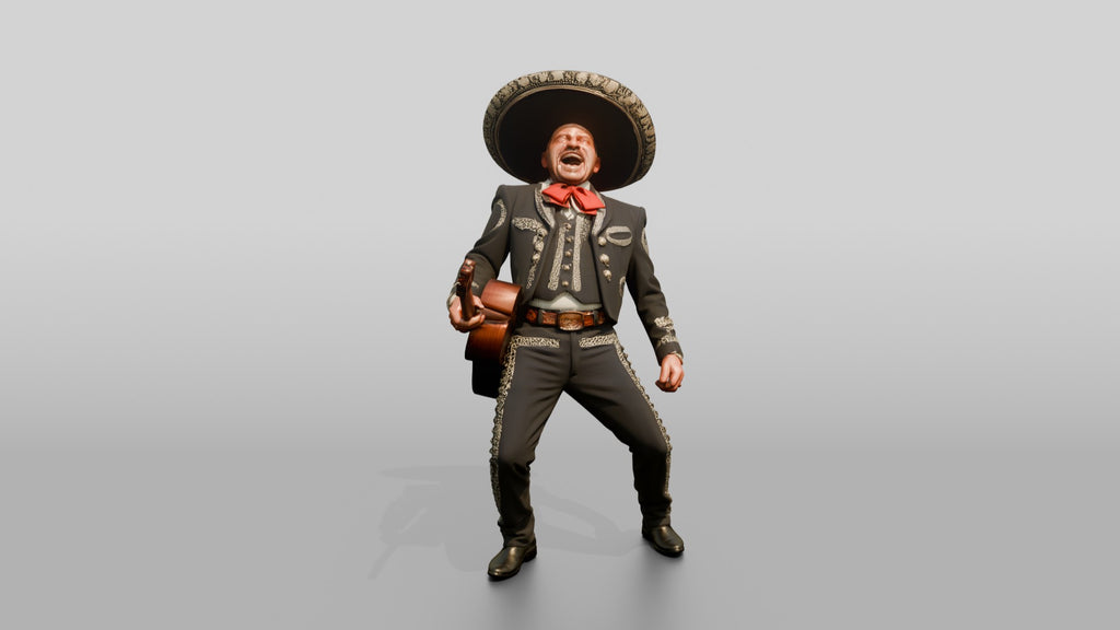 Mariachi Singer in Sombrero