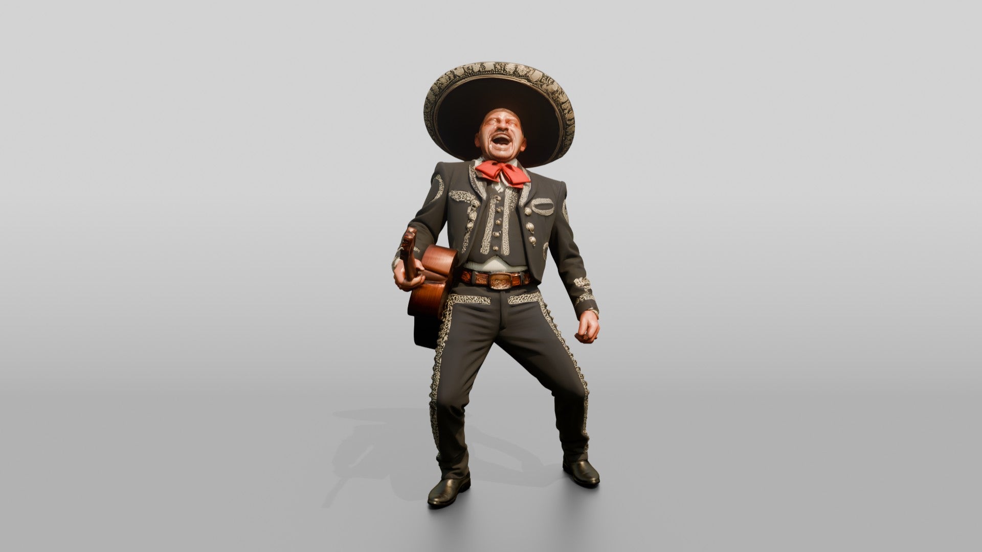 Mariachi Singer in Sombrero