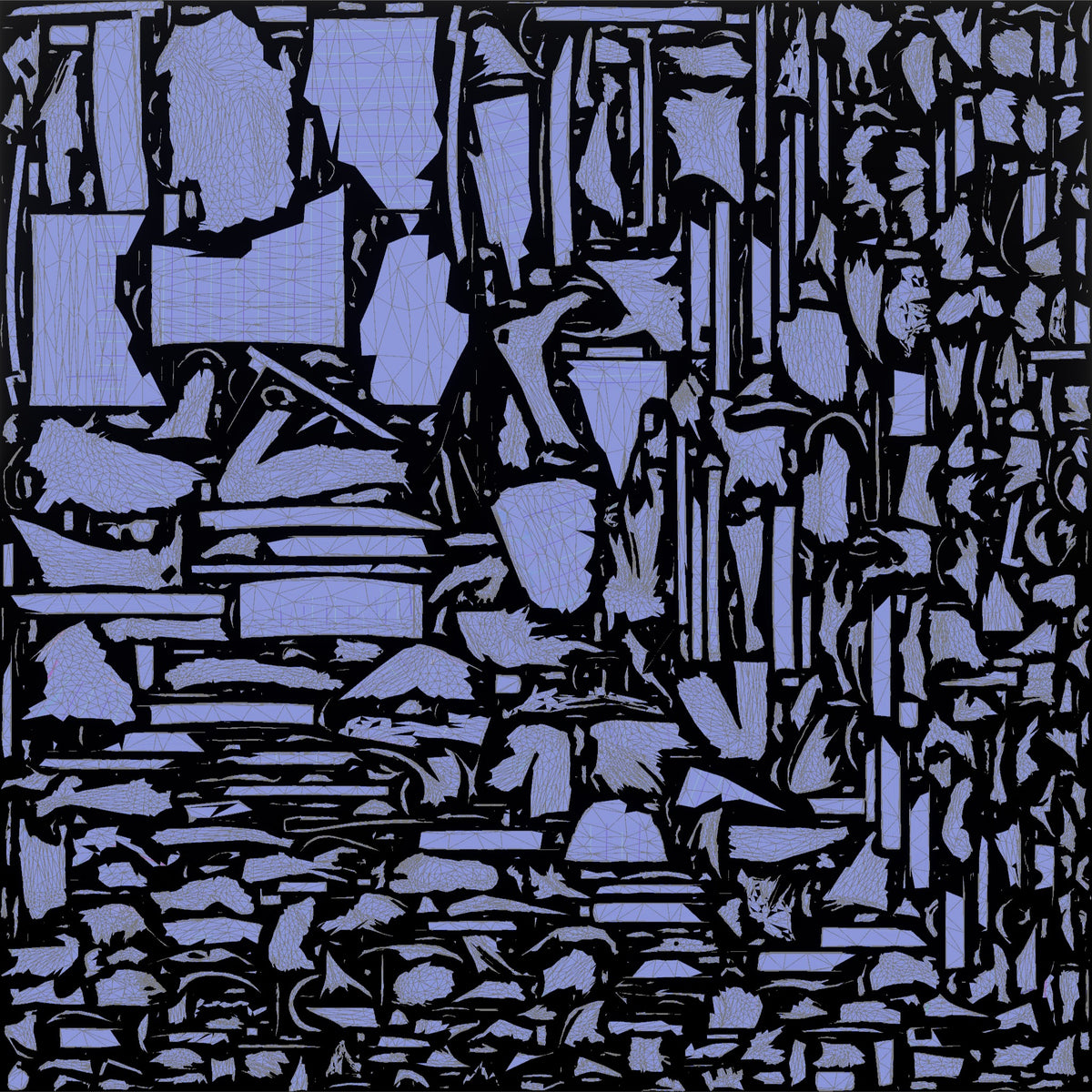 Older Man Seated in Sunglasses - UV layout, normal map