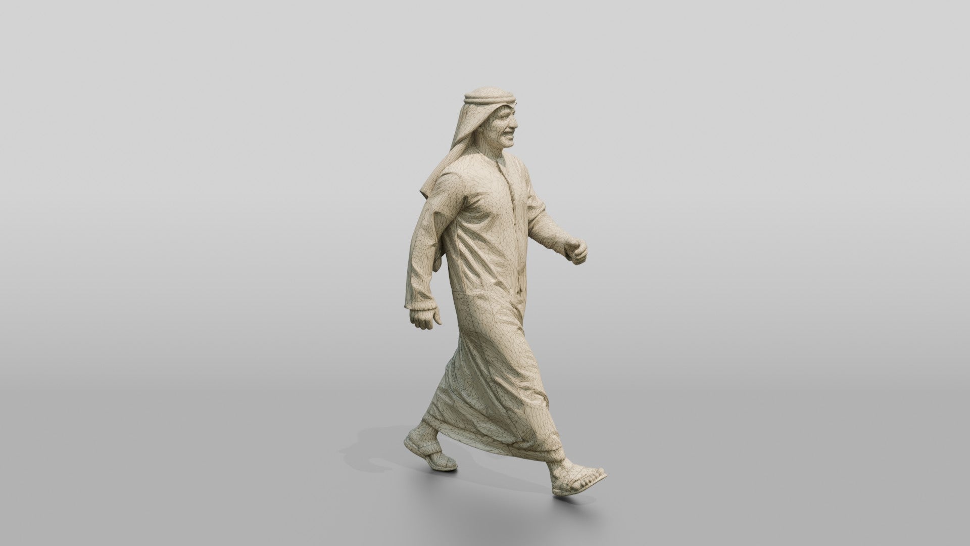 Middle-Aged Athletic Emirati Man in Kandura and Ghutra