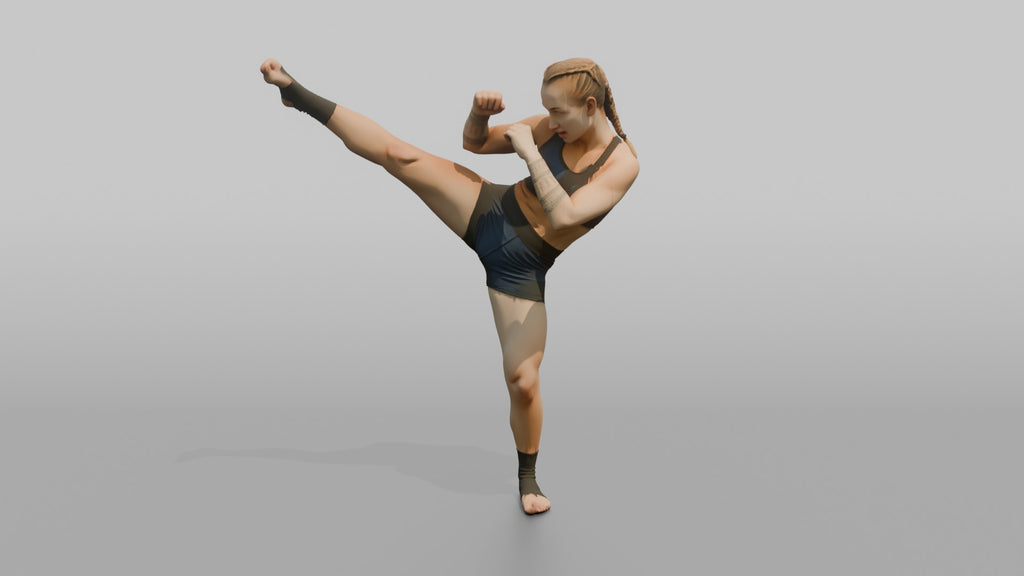 Kickboxer Axe Kick Downward