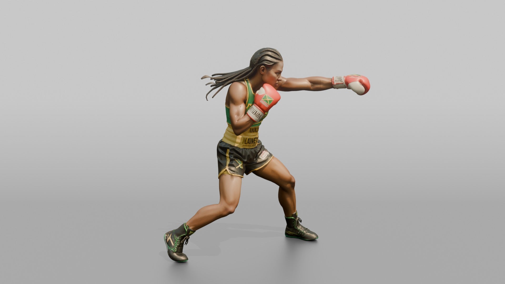 Boxer Explosive Straight Right Punch