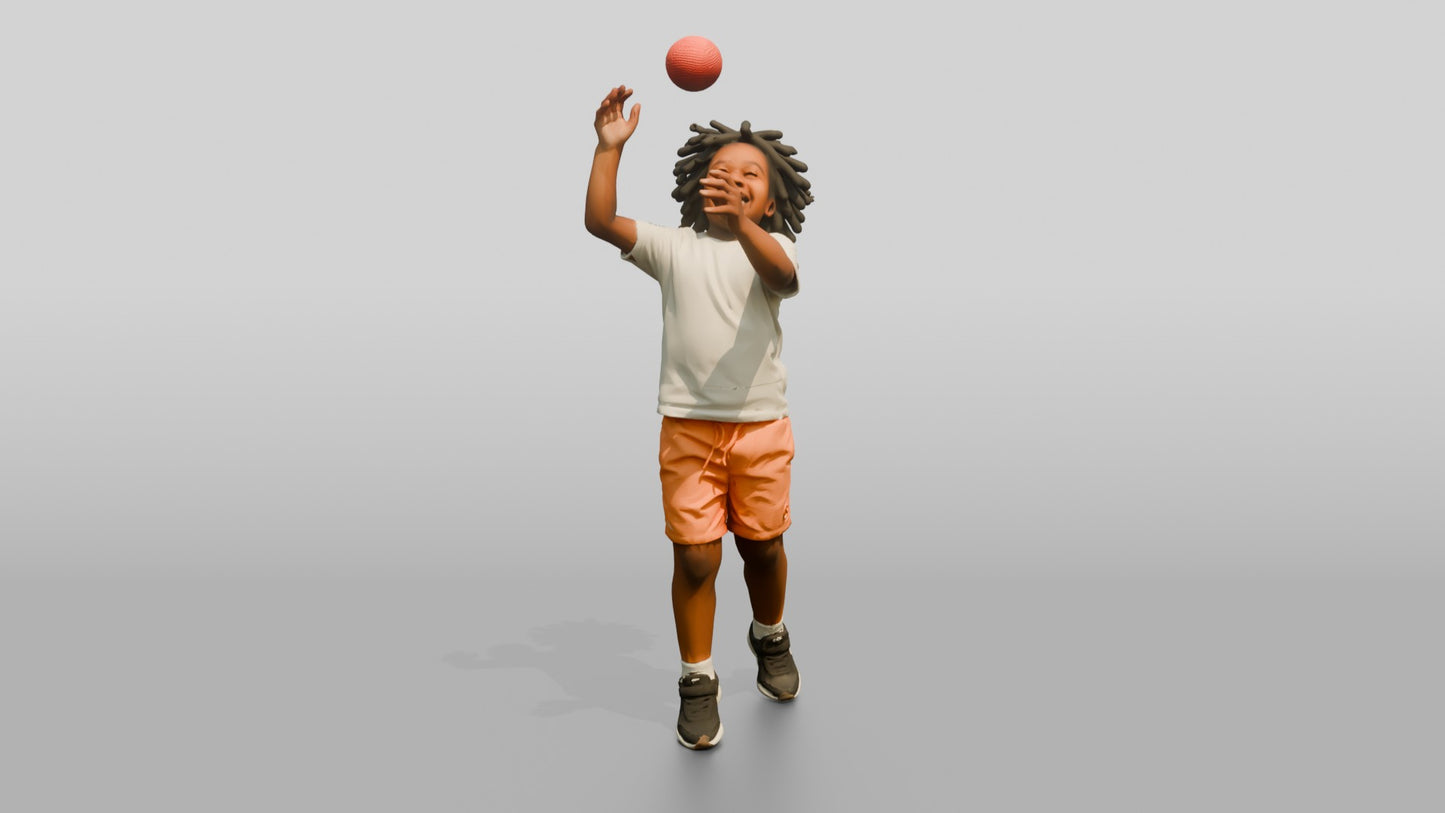 Stocky Maltese Boy Tossing a Red Ball in the Air