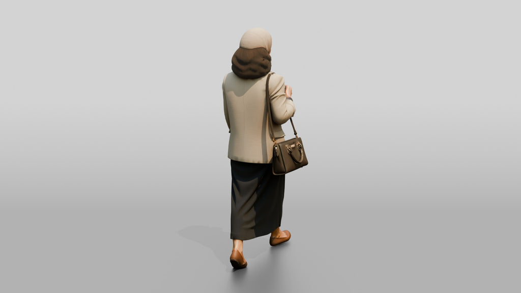 Slender Middle-Aged Egyptian Woman in a Linen Blazer