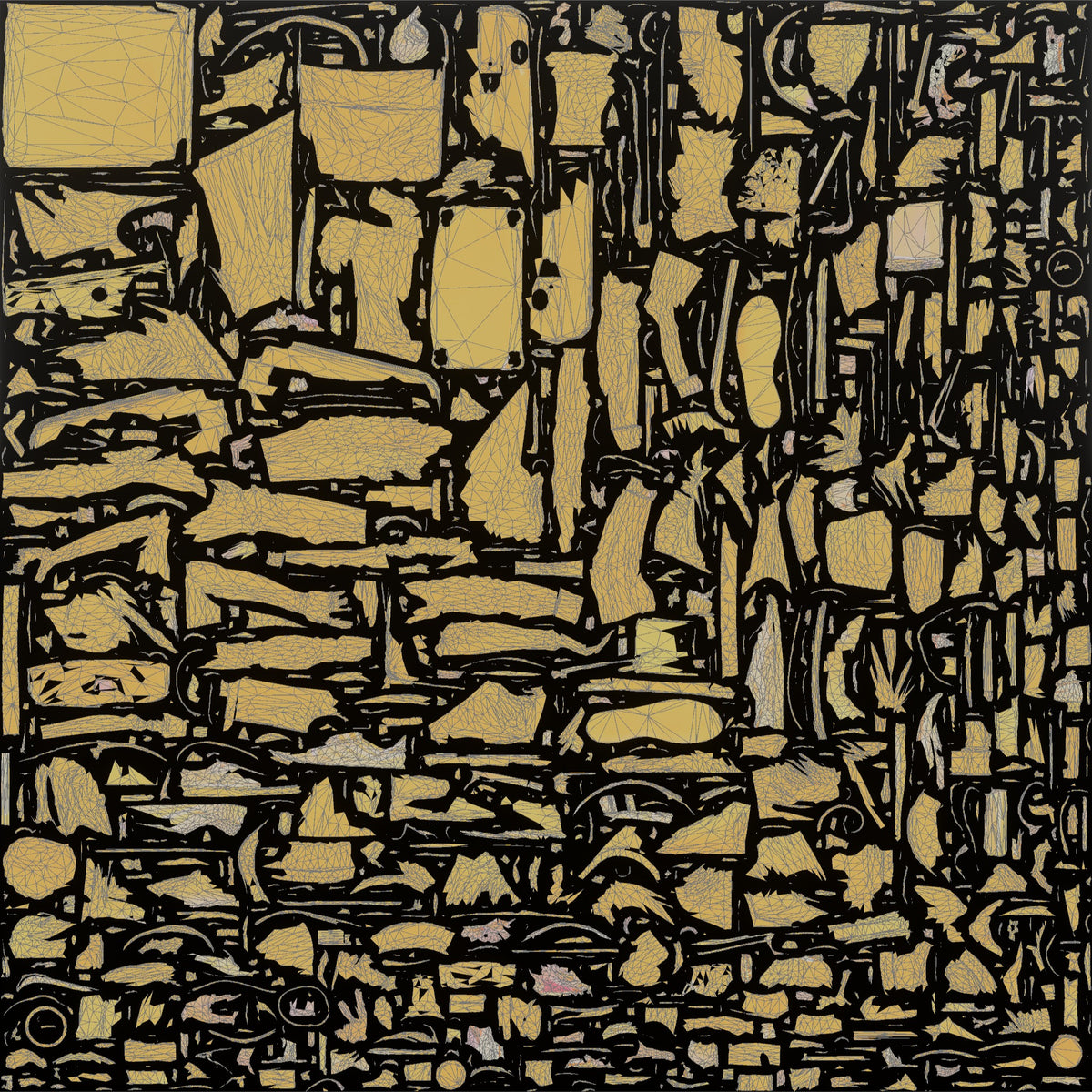 Traveler Sipping Coffee At The Gate - UV layout, metallic roughness map