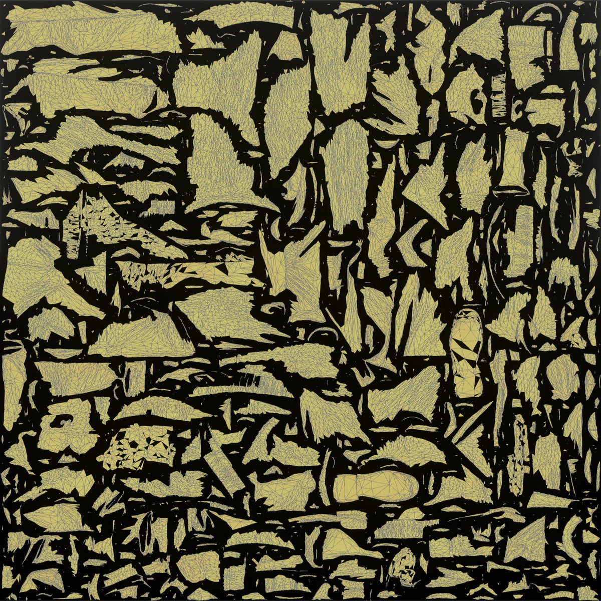 Man Customer Standing Patiently With Hands Clasped - UV layout, metallic roughness map