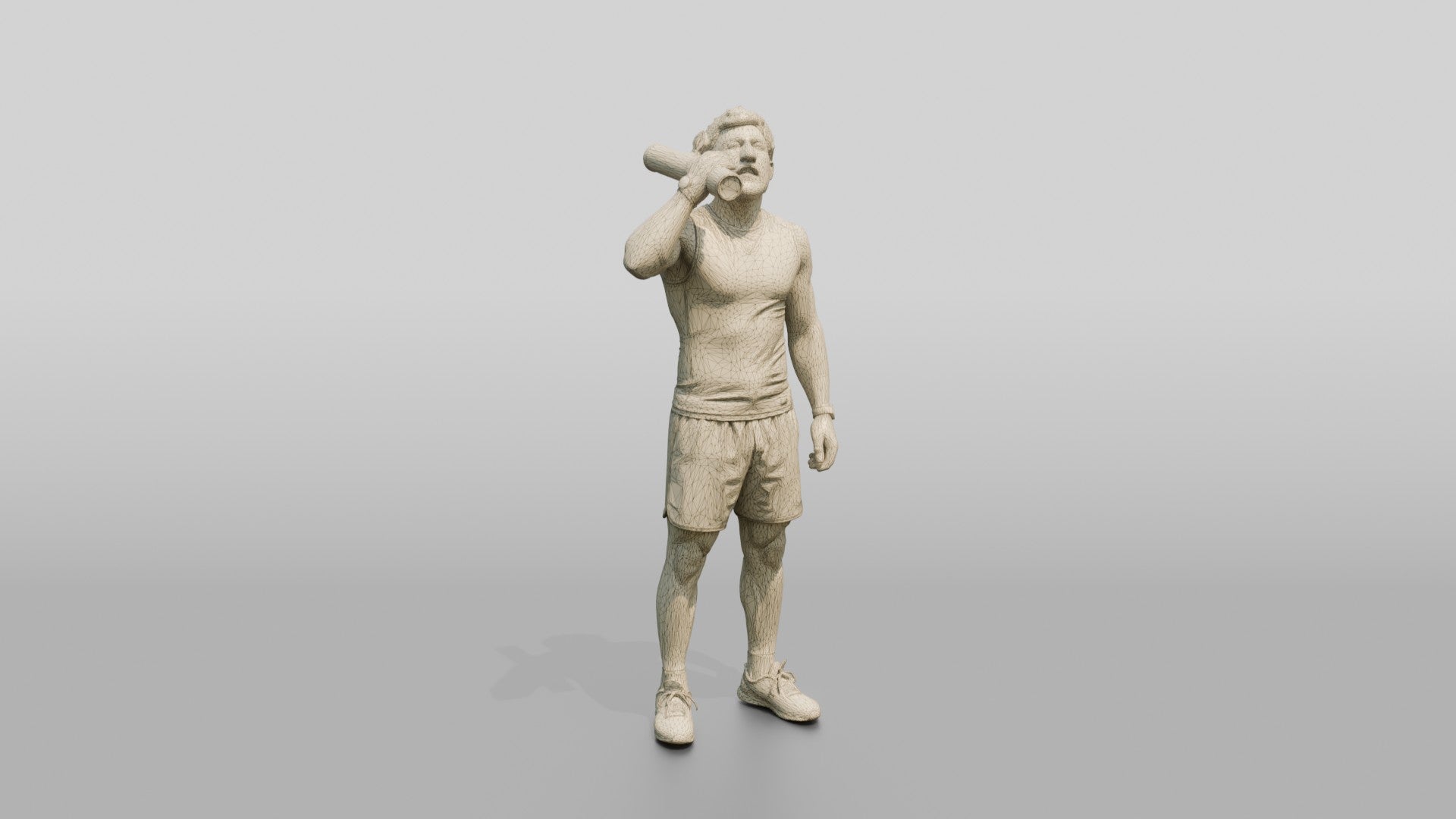 Slender Young Iraqi Man in Athletic Wear