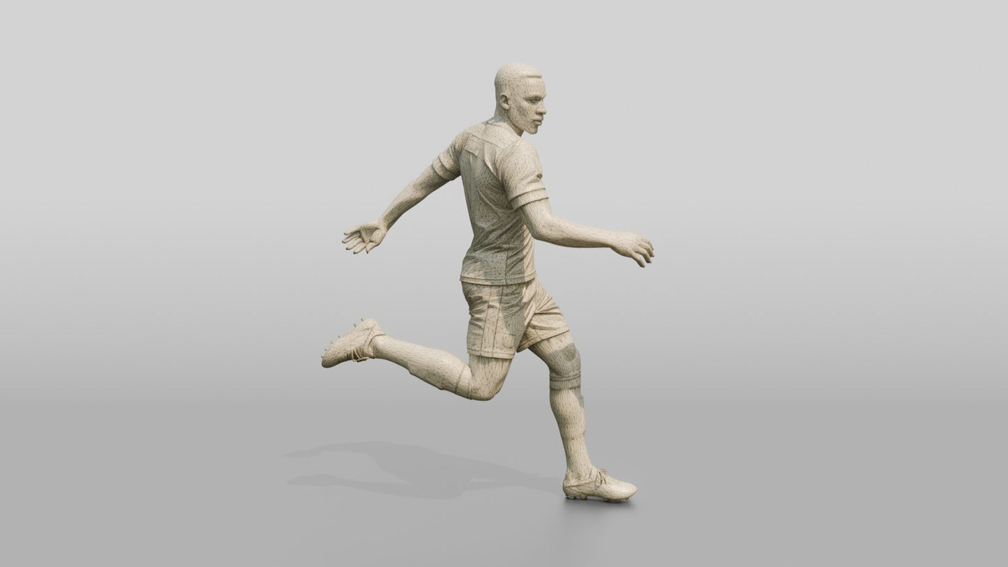 Soccer Player Toe-Poke Finish