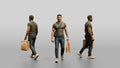 Athletic Young Egyptian Man Holding a Shopping Bag