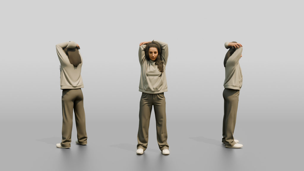 Woman Stretching Triceps Overhead