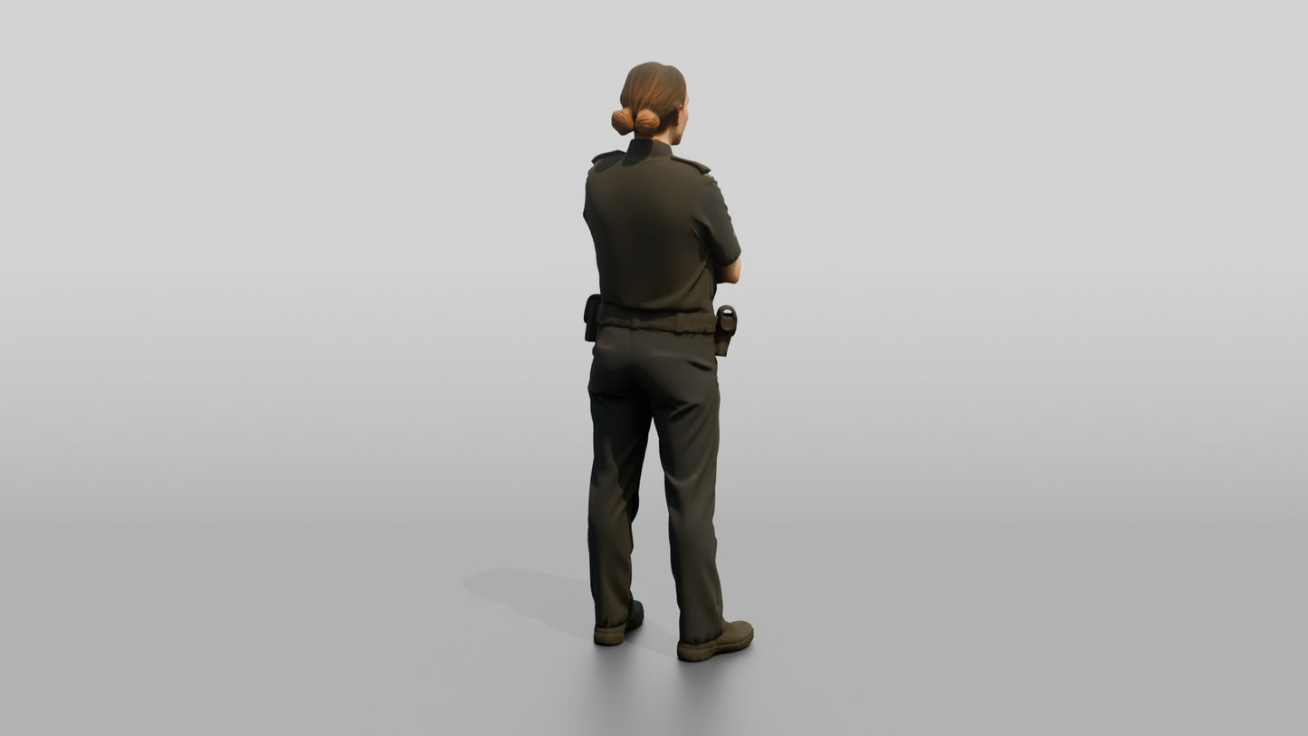 Female Police Officer Listening Attentively