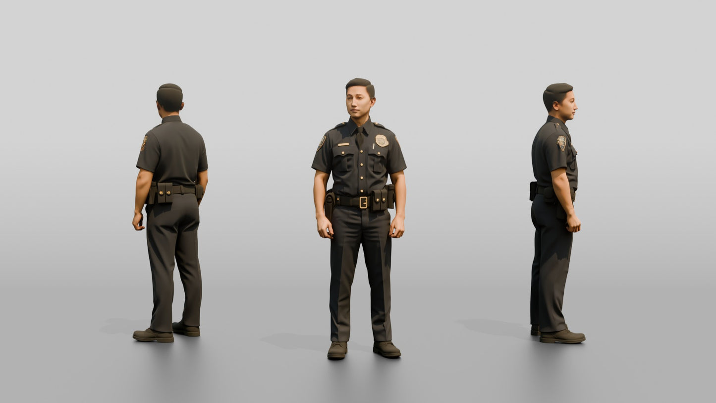 Police Officer Shrugging Playfully