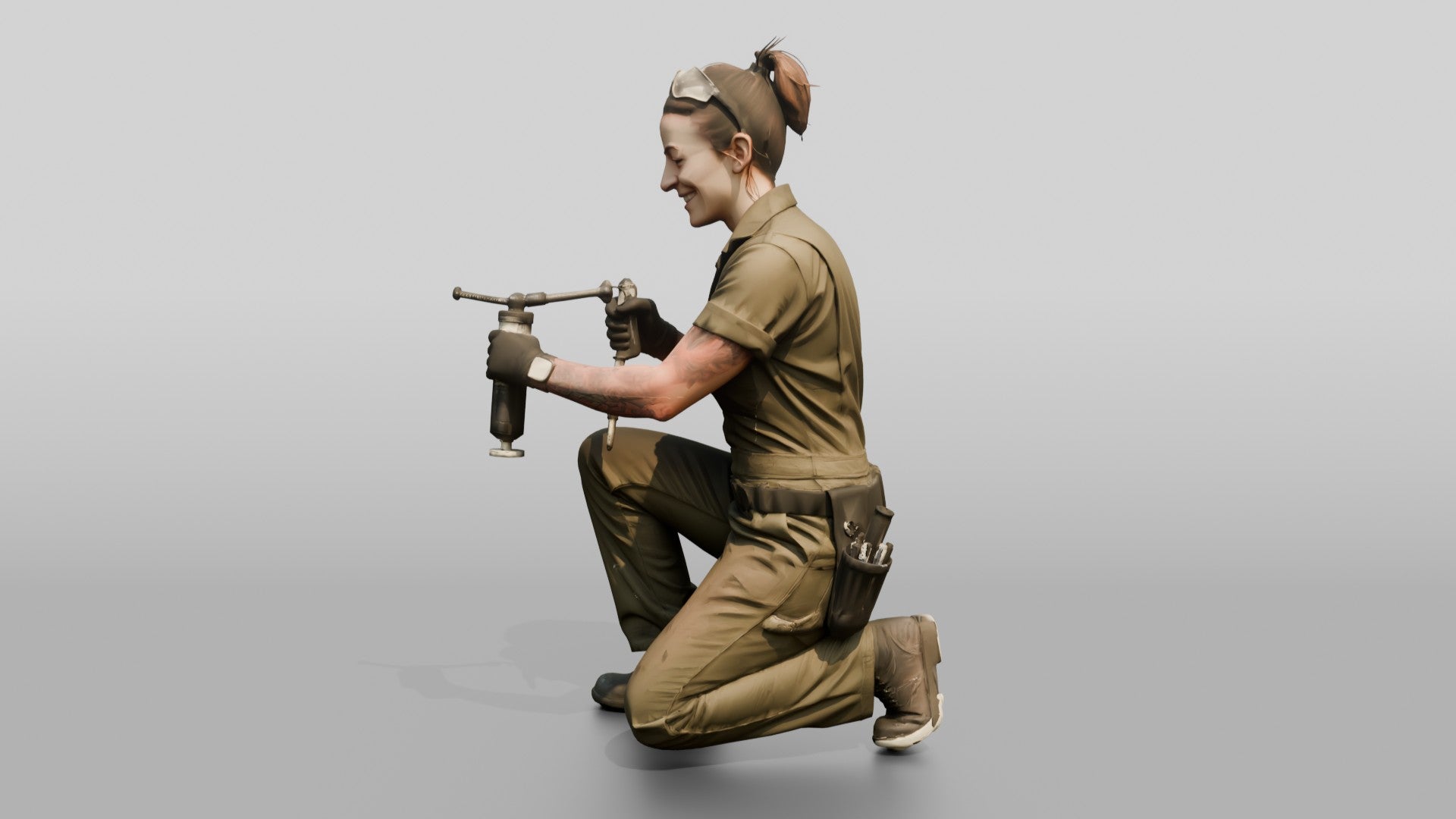 Mechanic Greasing a Suspension Joint