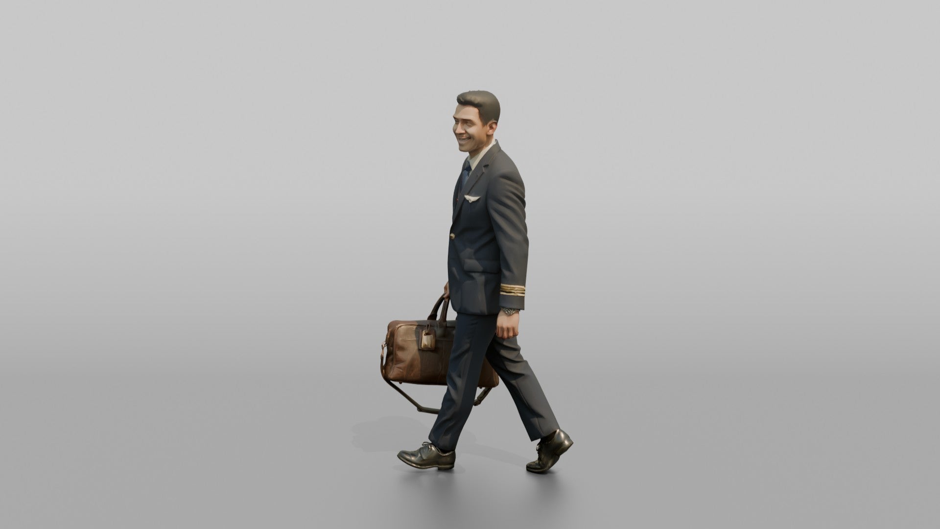 Black Flight Attendant Closing an Overhead Bin