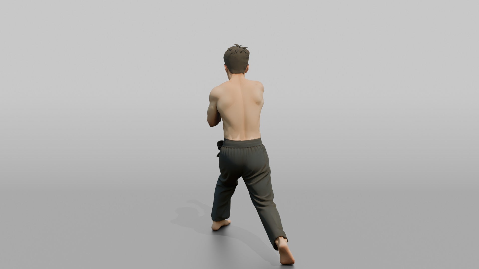 Wing Chun Fighter Rapid Chain-Punch Blitz