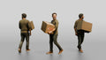 Man Carrying Cardboard Box